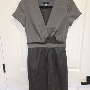 J. Crew Charcoal Gray Midi Dress